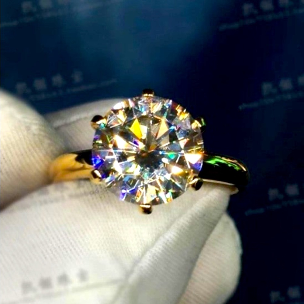Eating KRGP gold wedding engagement ring size 6